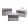 Baule In Rattan Bianco/Grigio Leonardo Medio Rettangolare